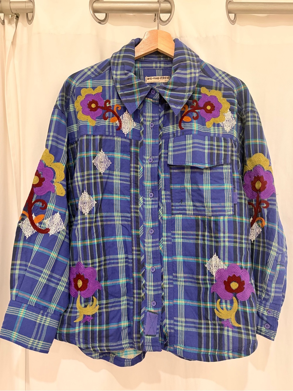 Free People We The Free Embroidered Sashiko Shirt
